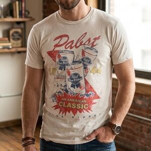 Pabst Blue Ribbon Vintage T-Shirt | Size Medium | Soft Patina Tee